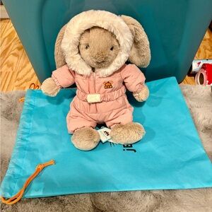 Jellycat Beige Bashful Bunny in Snow Suit BNWT